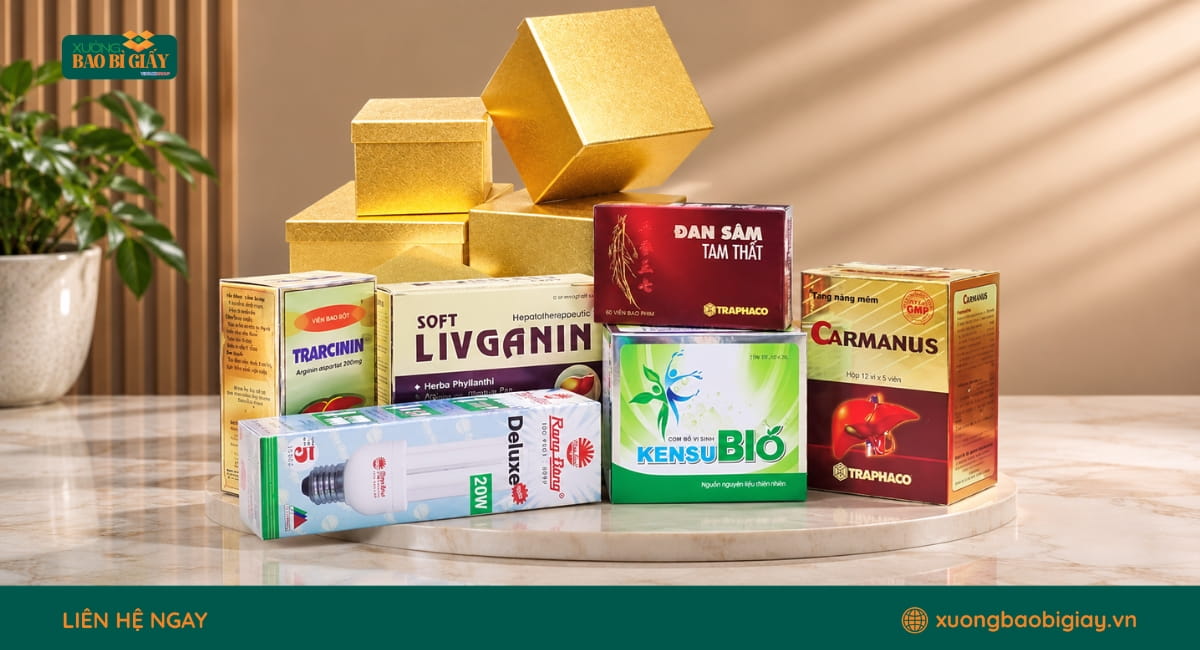 Hộp giấy đựng thuốc tây giá hợp lý, phù hợp với doanh nghiệp dược phẩm cần đặt bao bì số lượng lớn.