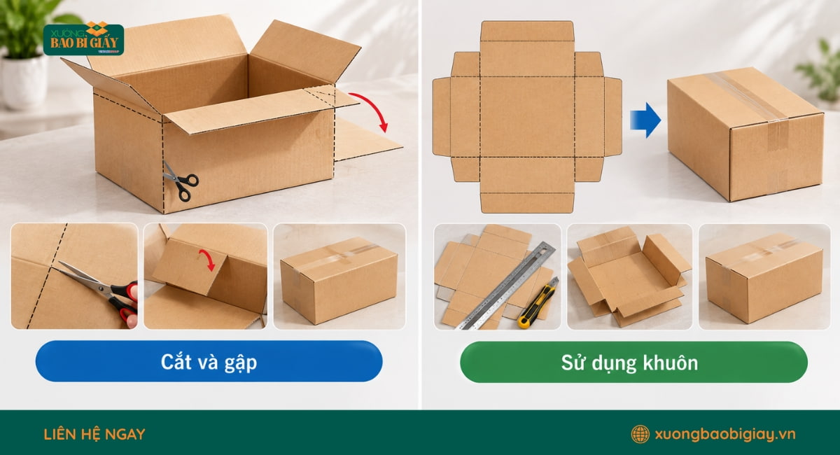 Hướng dẫn thay đổi kích thước thùng carton