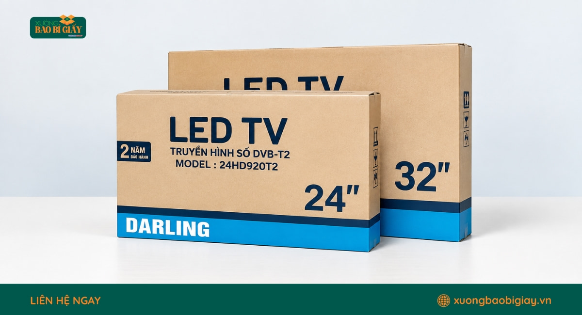 Kích thước thùng carton đựng tivi