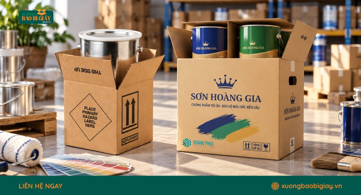 Phân loại thùng carton đựng sơn theo số lớp giấy và khả năng chịu lực