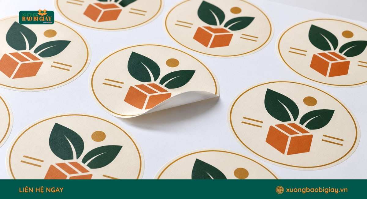 Tem decal tròn in theo yêu cầu, thiết kế linh hoạt cho sản phẩm