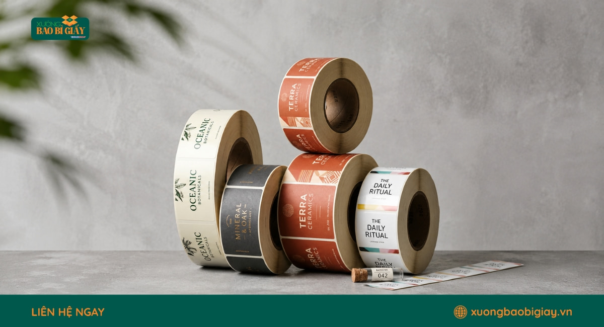 Tem nhãn decal giấy cho hình ảnh và nội dung in sắc nét, phù hợp với nhiều loại bao bì sản phẩm.