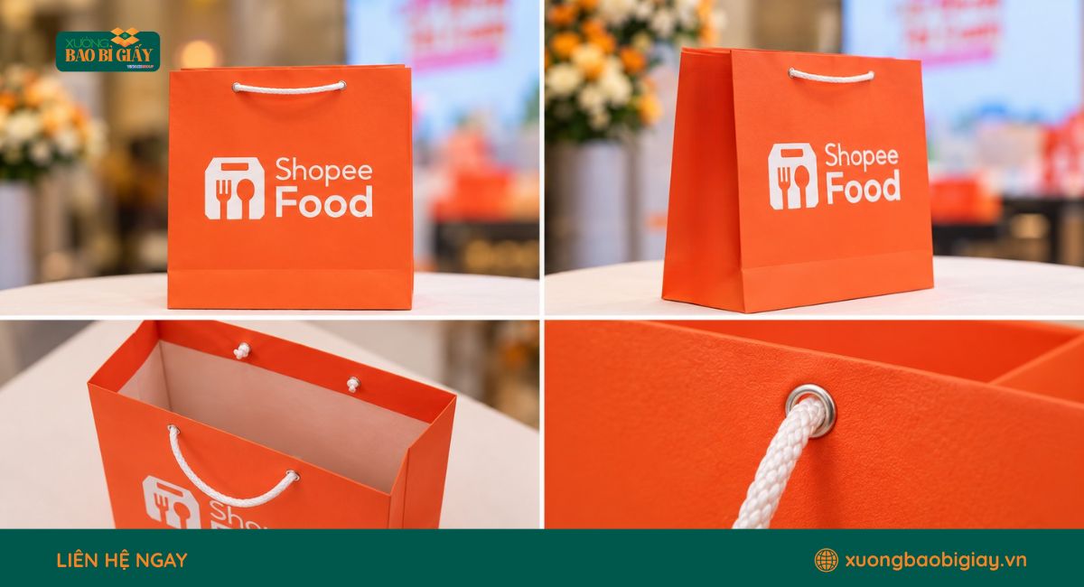 Thành phẩm túi giấy Shopee Food