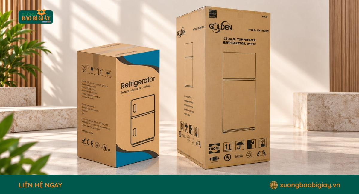 Thiết kế và in thùng carton đựng đồ gia dụng theo nhận diện thương hiệu