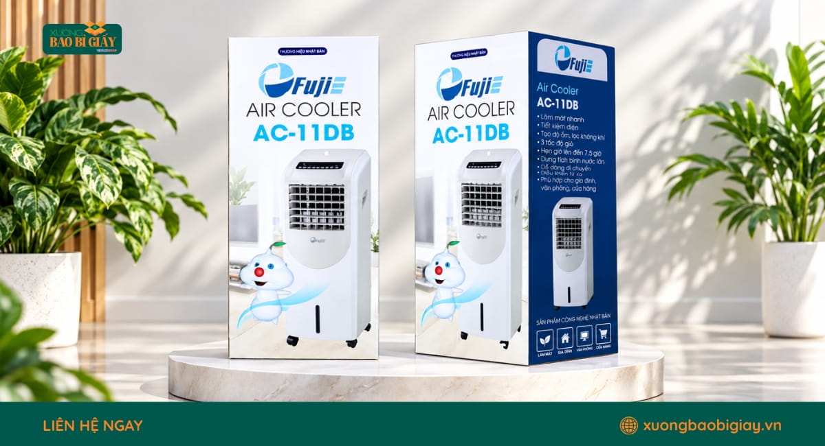 Mẫu thùng carton đựng quạt hơi nước