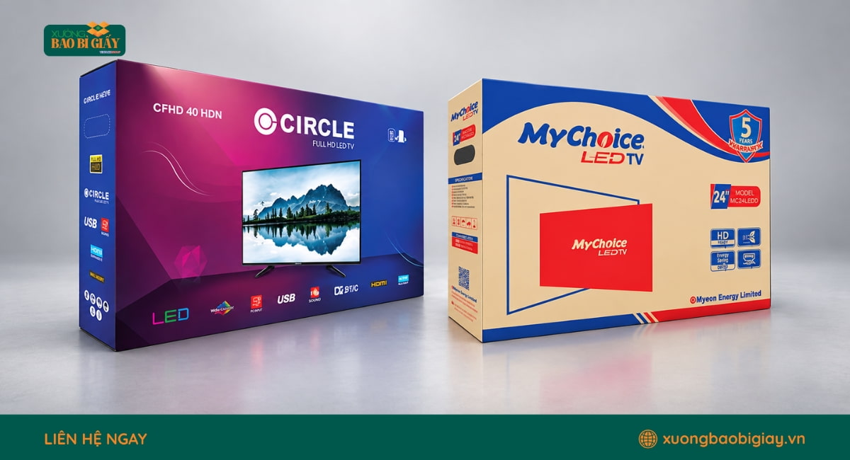 Thùng carton đựng tivi 3 lớp