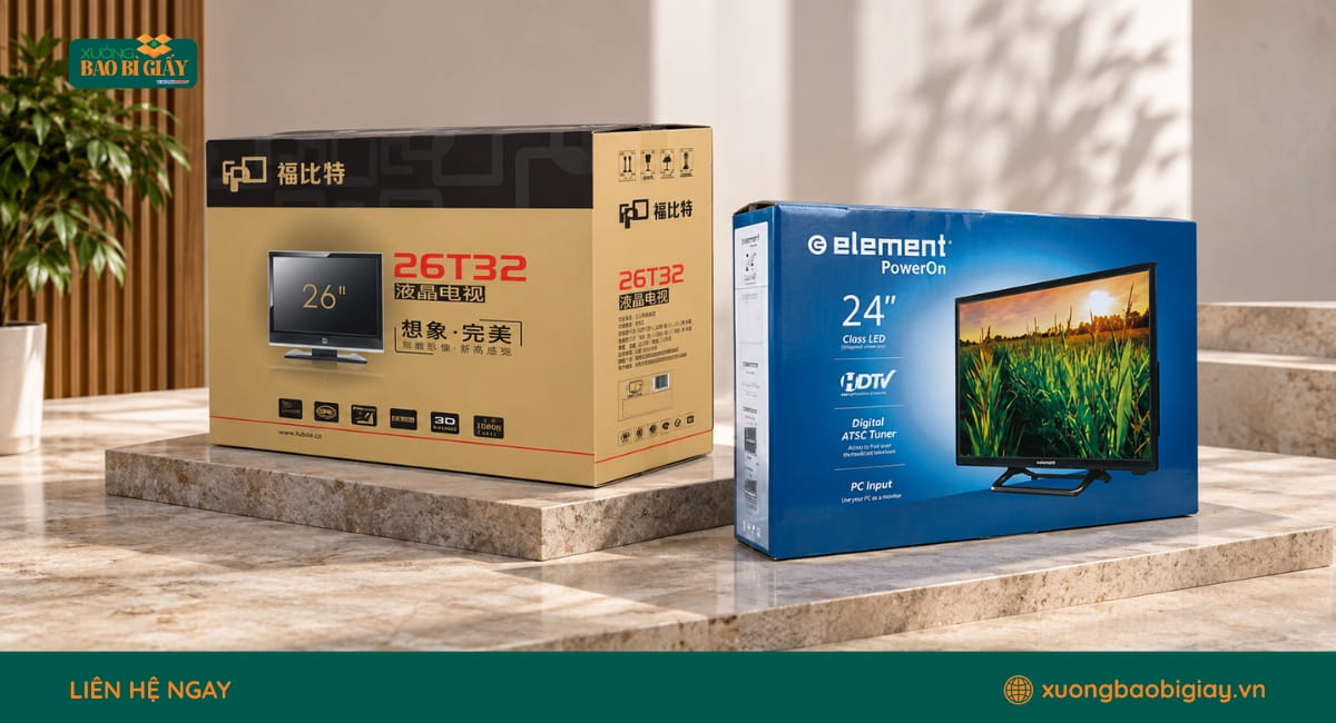 Thùng carton đựng TV 5 lớp chất lượng