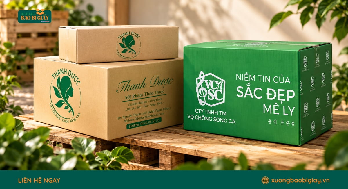 Tiêu chuẩn thiết kế và in ấn thùng carton đựng mỹ phẩm chuyên nghiệp