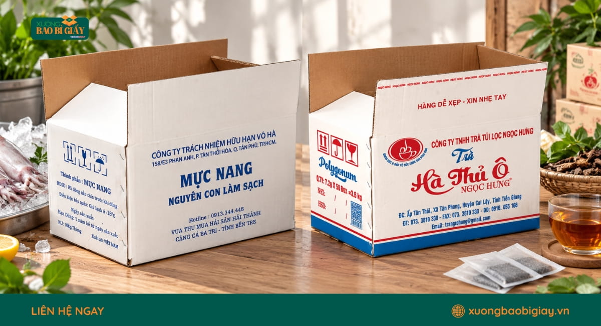 Thùng carton trắng được ứng dụng trong đóng gói, lưu trữ và vận chuyển hàng hóa