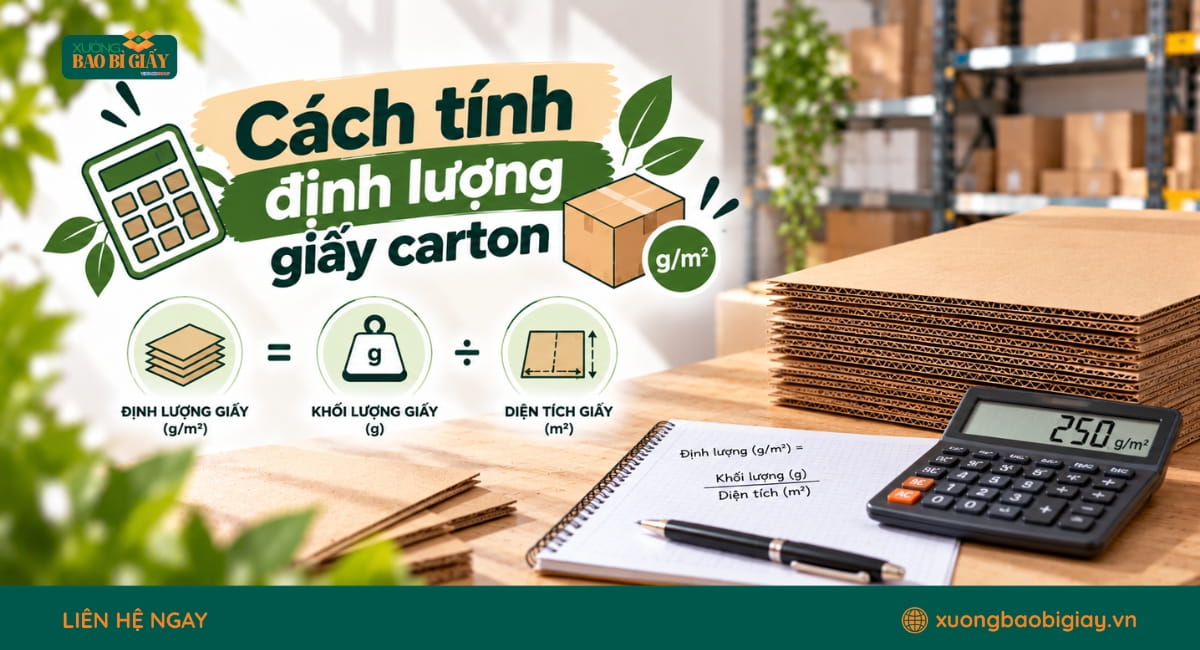Cách Tính Định Lượng Giấy Carton Đơn Giản Trong Sản Xuất