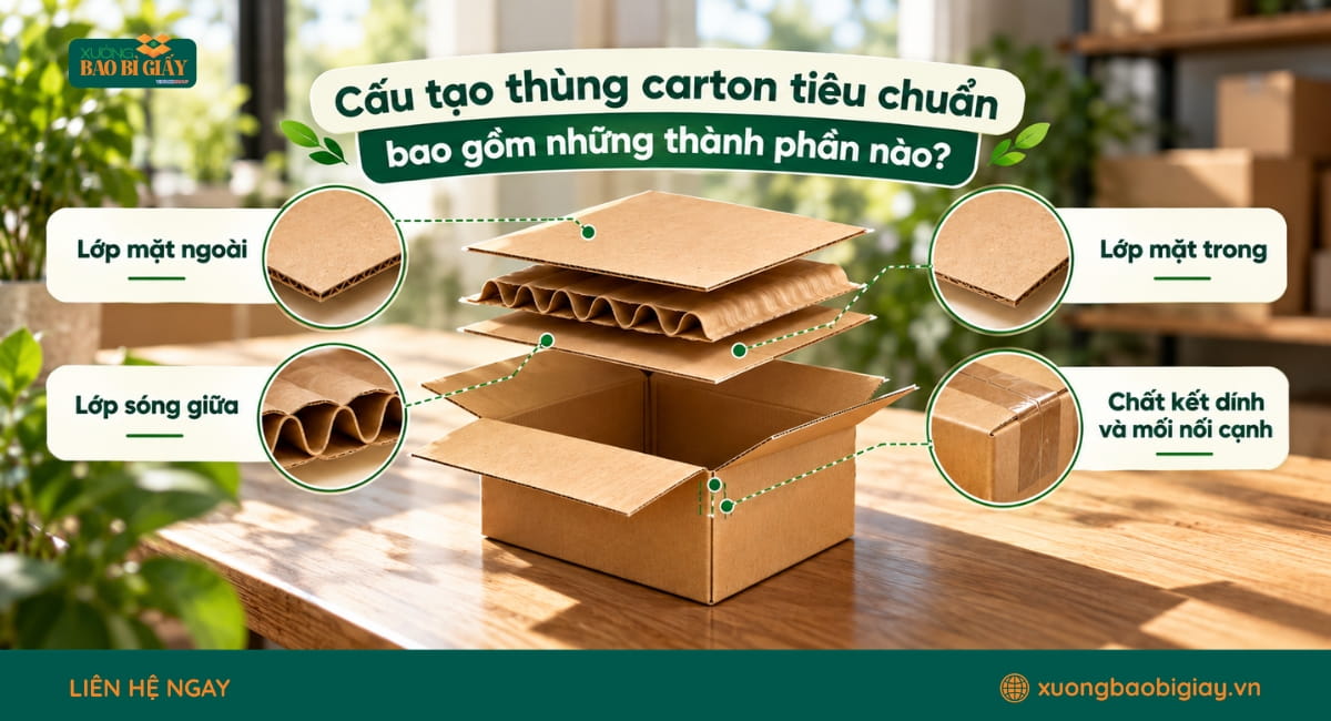Cấu tạo thùng giấy carton chi tiết