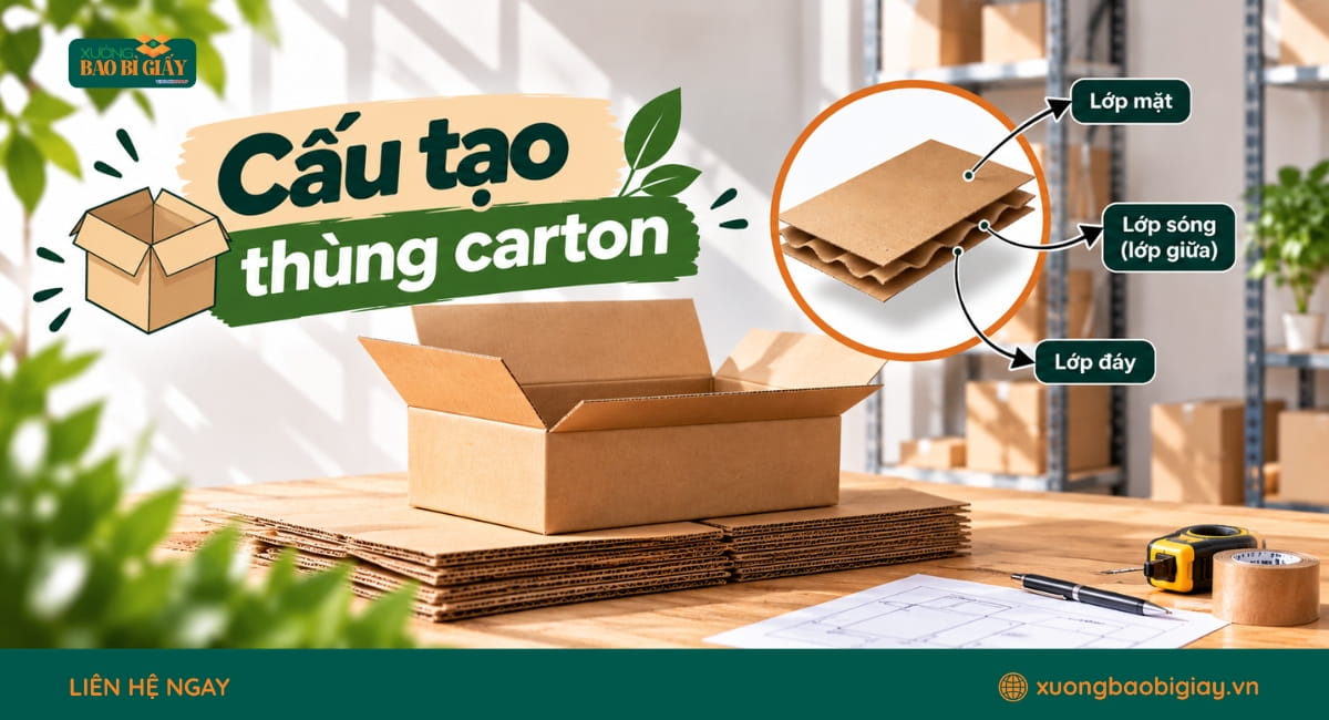 Cấu Tạo Thùng Carton Và Các Tiêu Chí Gia Công Đạt Chuẩn