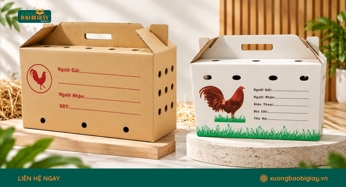 Cấu tạo của thùng carton có quai xách