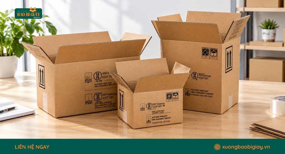 Công nghệ in thùng carton 3 lớp tại xưởng