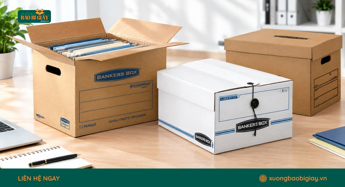 Công ty chuyên sản xuất thùng carton đựng hồ sơ, tài liệu đạt chuẩn chất lượng cho doanh nghiệp và cơ quan.
