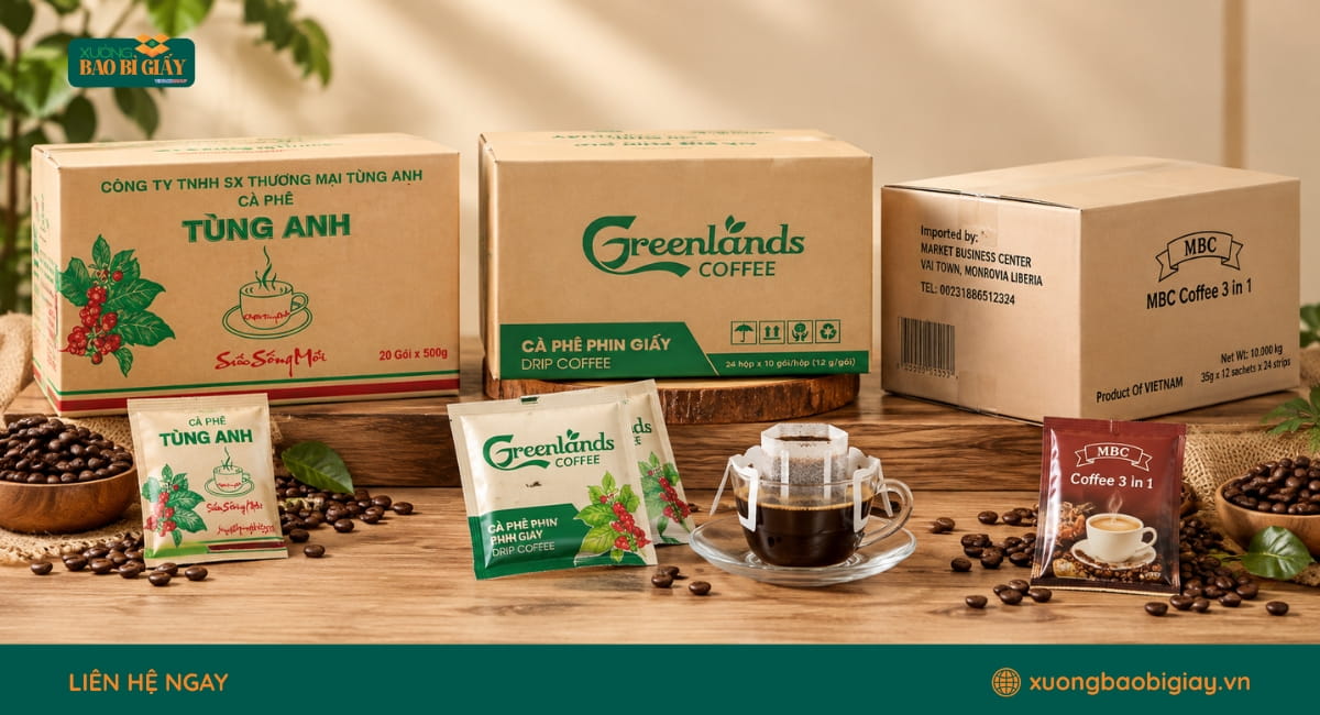 Đặc điểm nổi bật của thùng carton đựng cà phê
