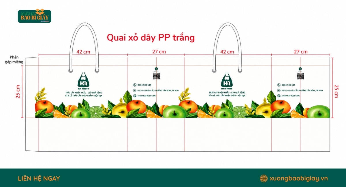 Giải pháp thiết kế túi giấy đựng hoa quả Ka Fruit
