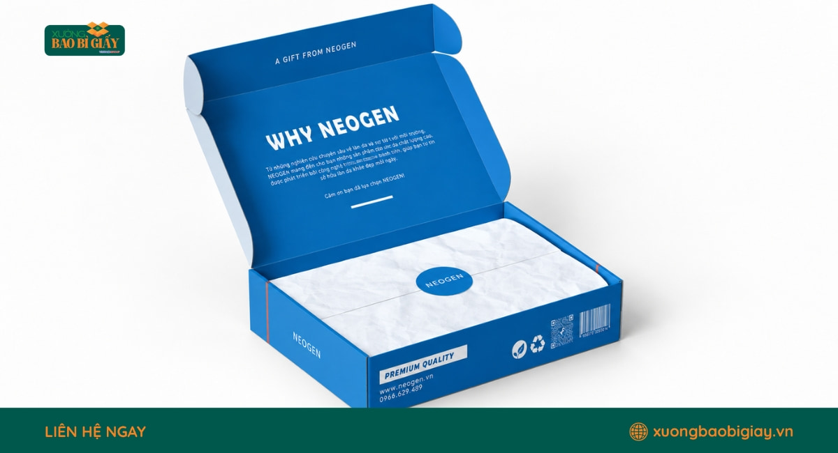Hộp giấy Couche in ấn sắc nét, bề mặt láng mịn