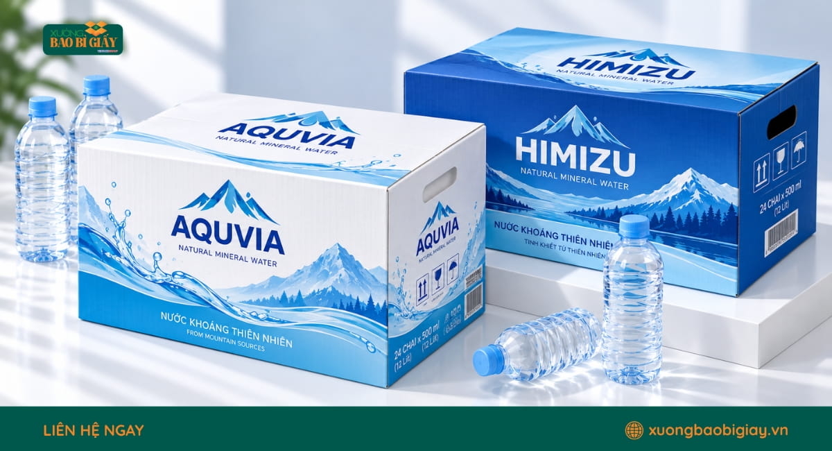 Cách xác định kích thước thùng carton đựng nước uống đóng chai phù hợp