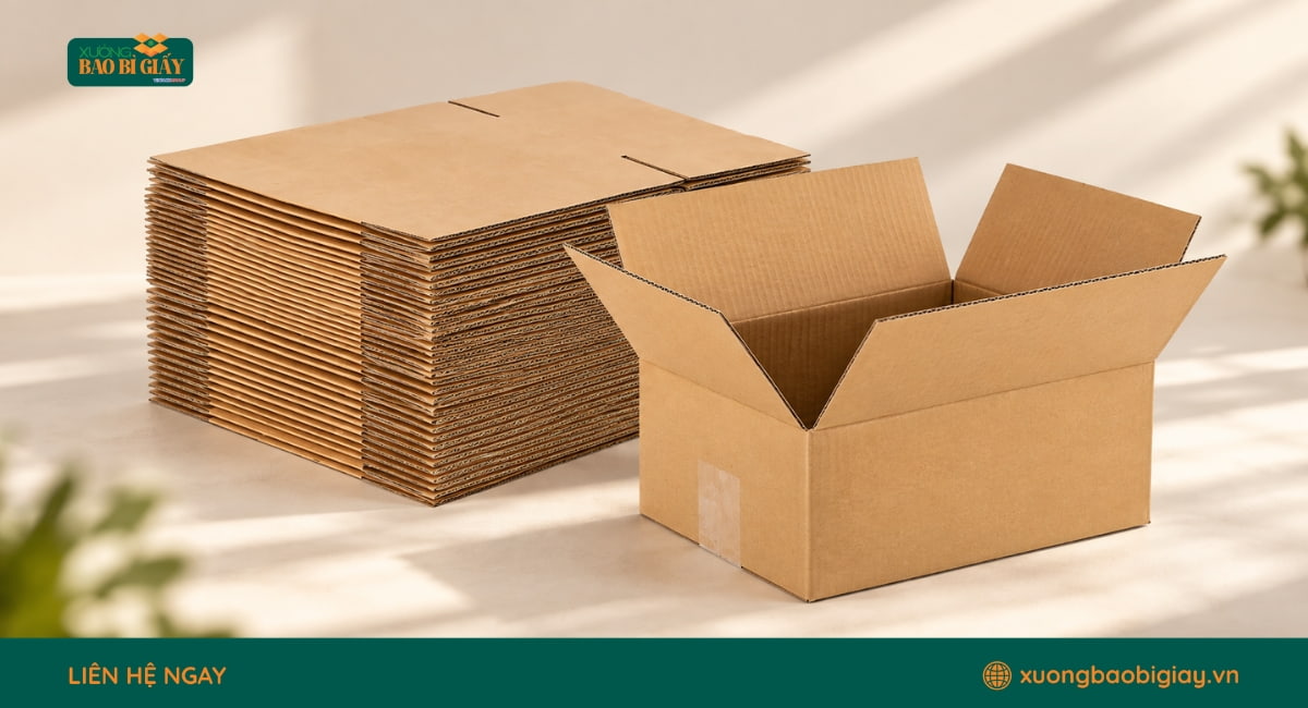 Sóng giấy thùng carton là lớp giấy uốn lượn hình sin nằm giữa các mặt giấy phẳng