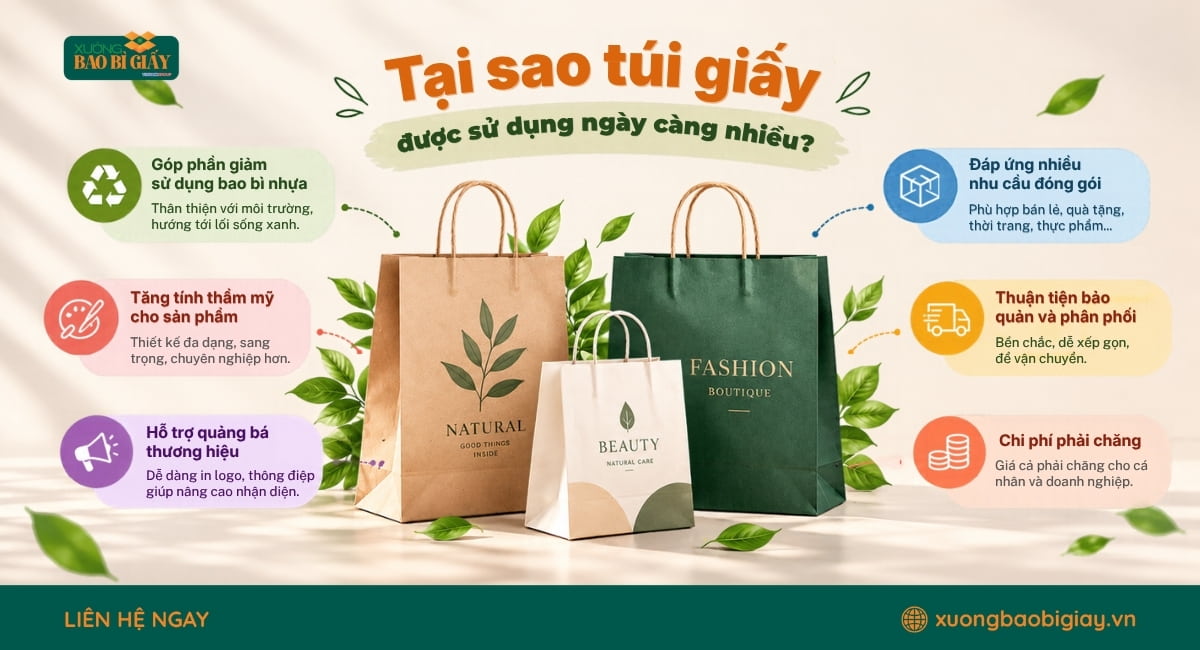 Tại sao túi giấy được sử dụng ngày càng nhiều?