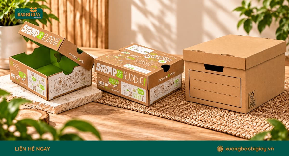Thùng carton âm dương nắp lửng