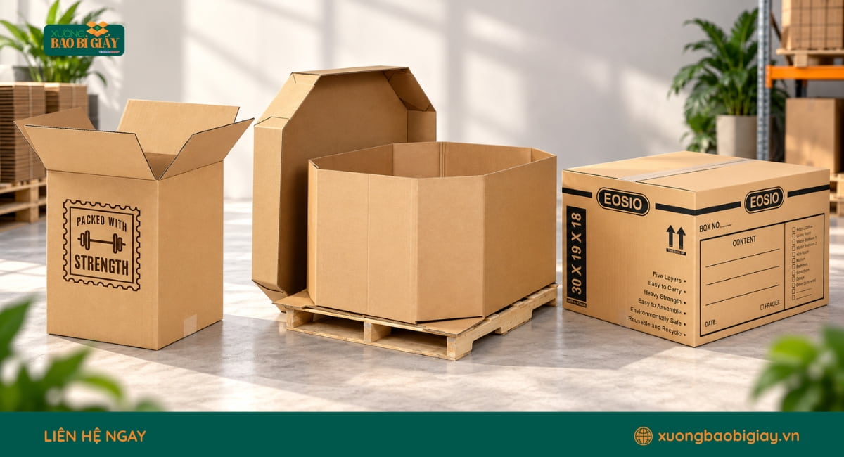 Thùng carton cỡ lớn gia công theo yêu cầu