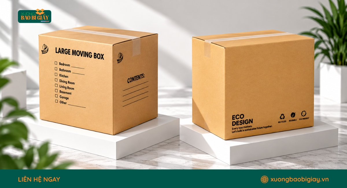 Thùng carton size lớn dùng đóng gói thiết bị điện tử có kích thước cồng kềnh