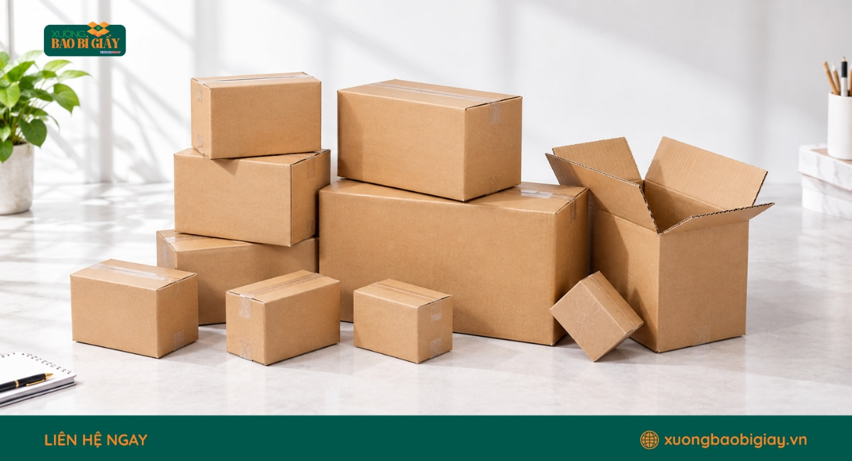Ứng dụng thùng carton nhỏ đóng gói mỹ phẩm, phụ kiện điện tử và quà tặng