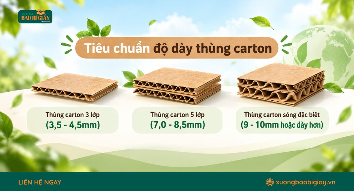 Tiêu chuẩn kiểm tra độ dày thùng carton