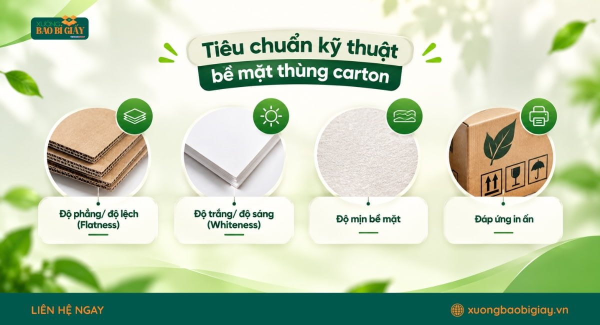 Tiêu chuẩn kiểm tra bề mặt thùng carton