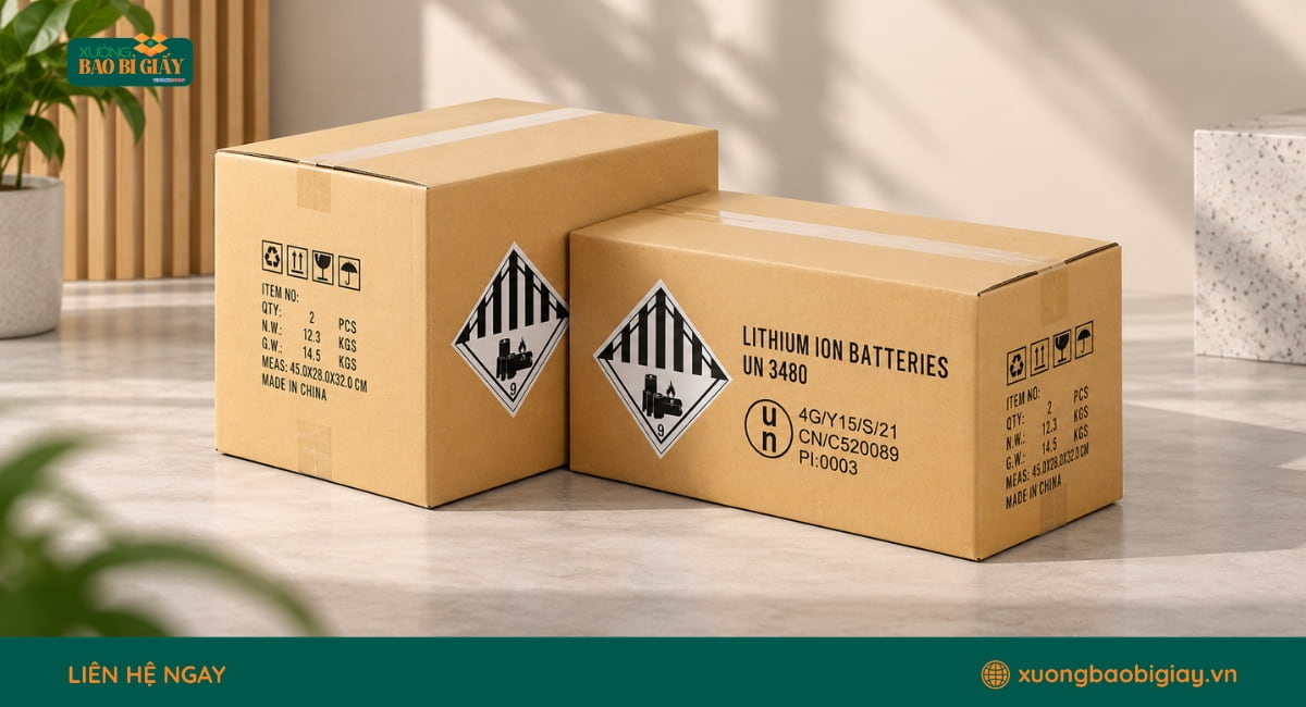 Tiêu chuẩn về vị trí đặt ký hiệu trên biểu tượng thùng carton