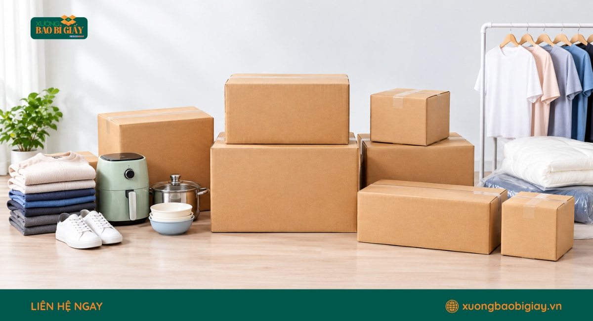 Ứng dụng đa dạng của thùng giấy carton 3 lớp