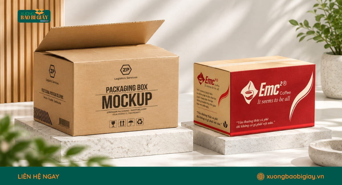 Ứng dụng của thùng carton đối khẩu trong sản xuất và đóng gói