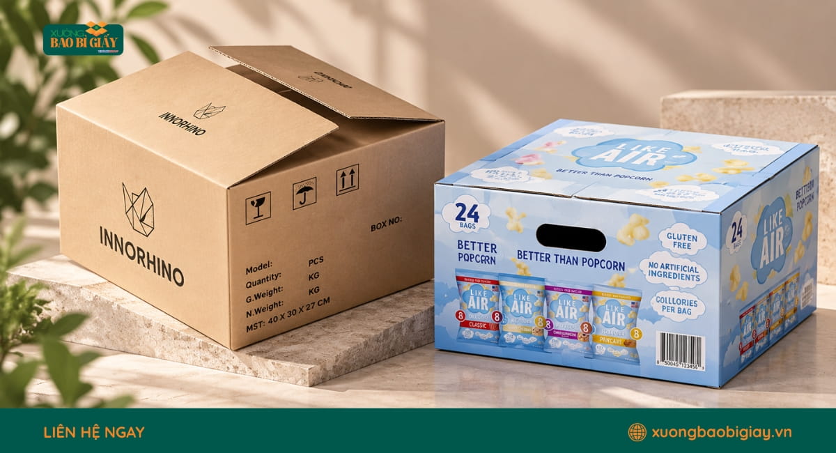 Ứng dụng thùng giấy đối khẩu trong vận chuyển và logistics