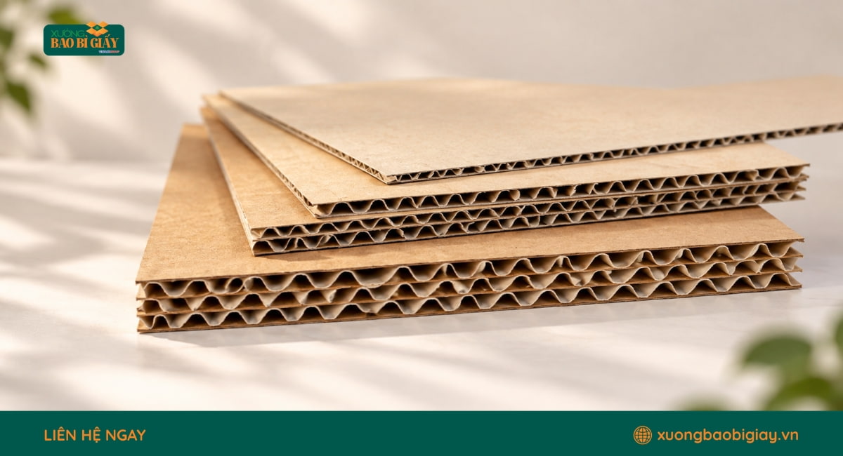 Vai trò của sóng giấy trong kết cấu thùng carton