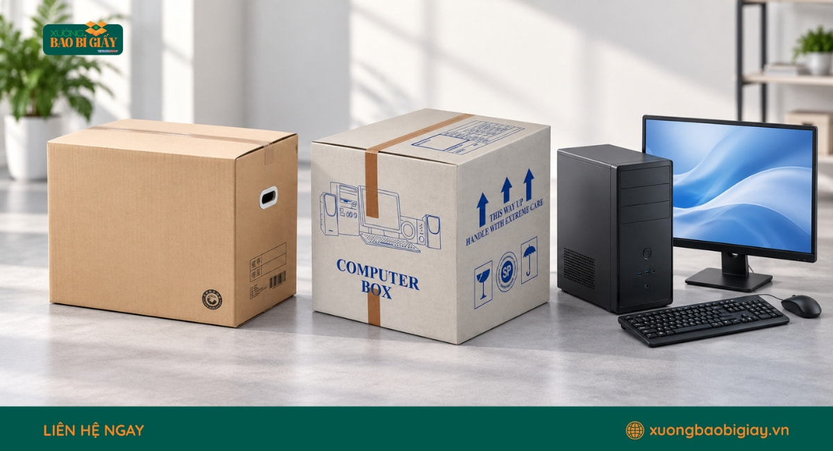 Vai trò của thùng carton trong bảo quản và vận chuyển máy tính