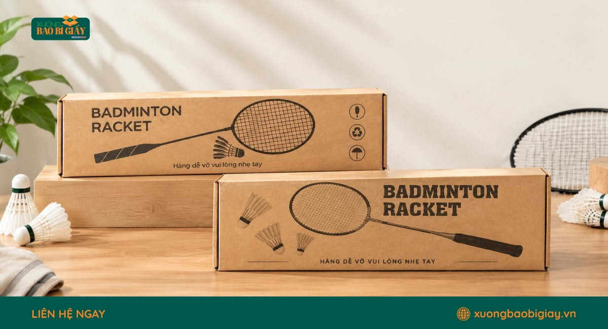 Lợi ích khi sử dụng thùng carton để đóng gói vợt cầu lông