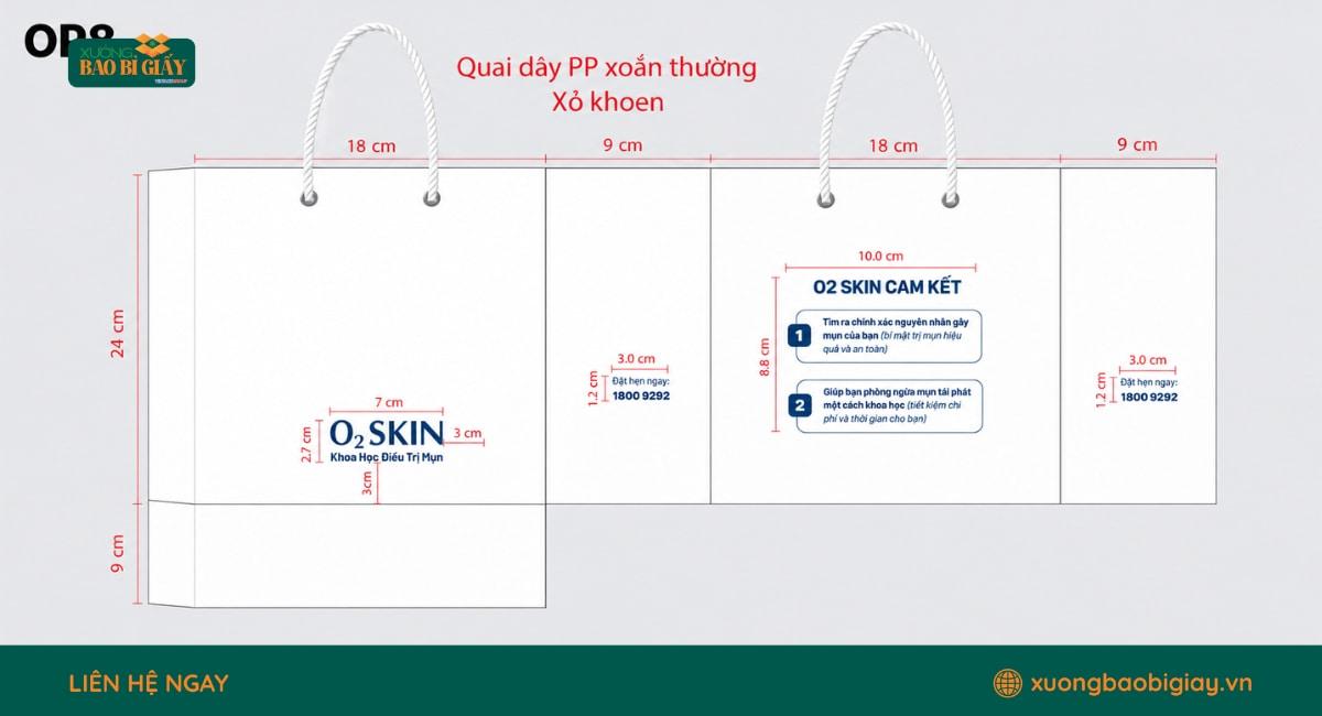 Giải pháp sản xuất túi giấy O2 Skin của Xưởng Bao Bì Giấy